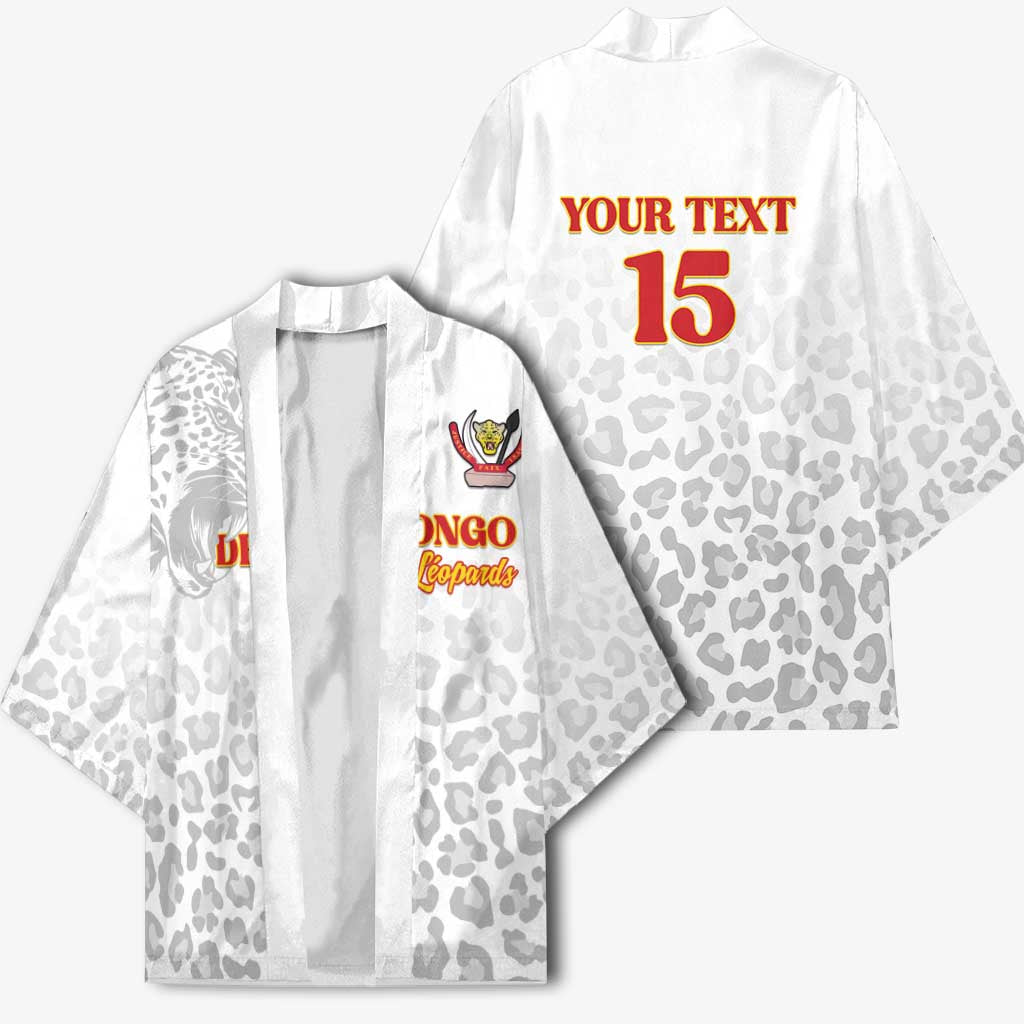 Custom DR Congo Football Kimono Go Champions Leopards - White