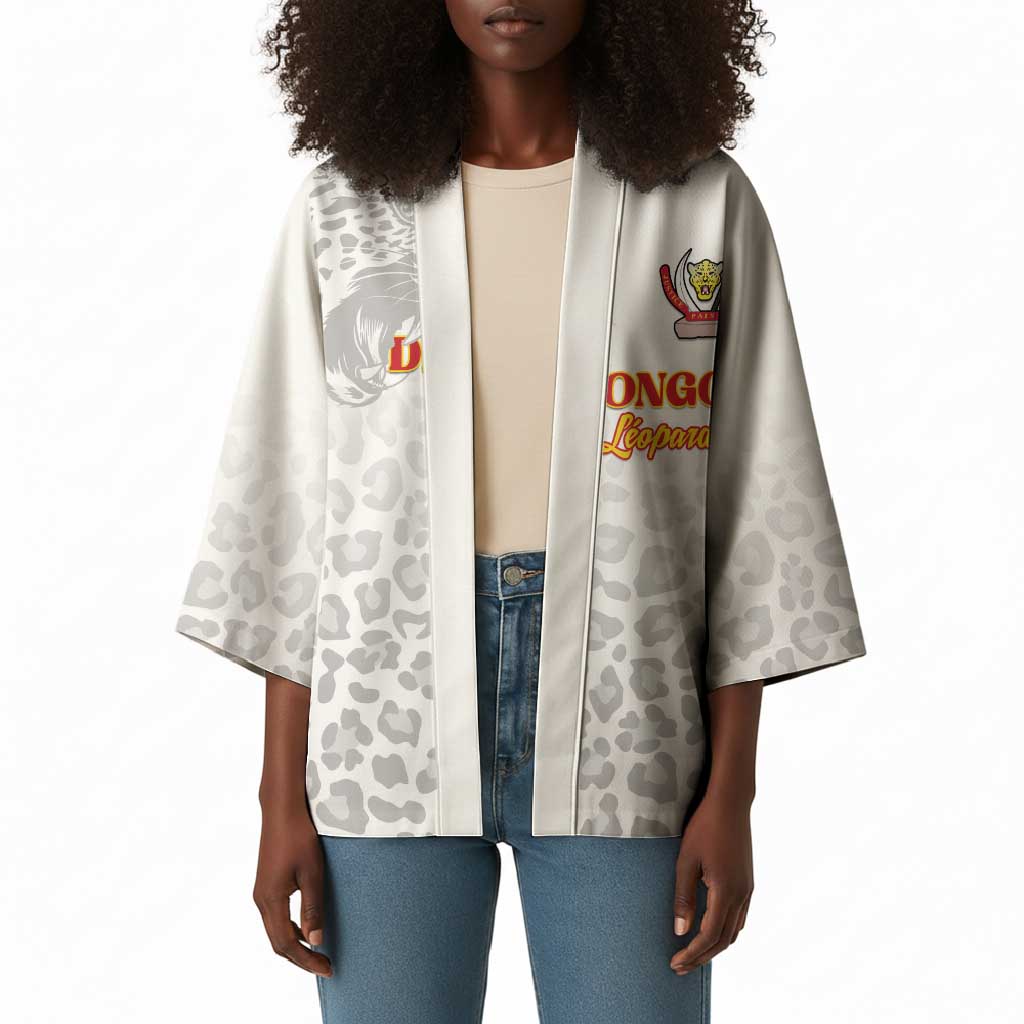 Custom DR Congo Football Kimono Go Champions Leopards - White