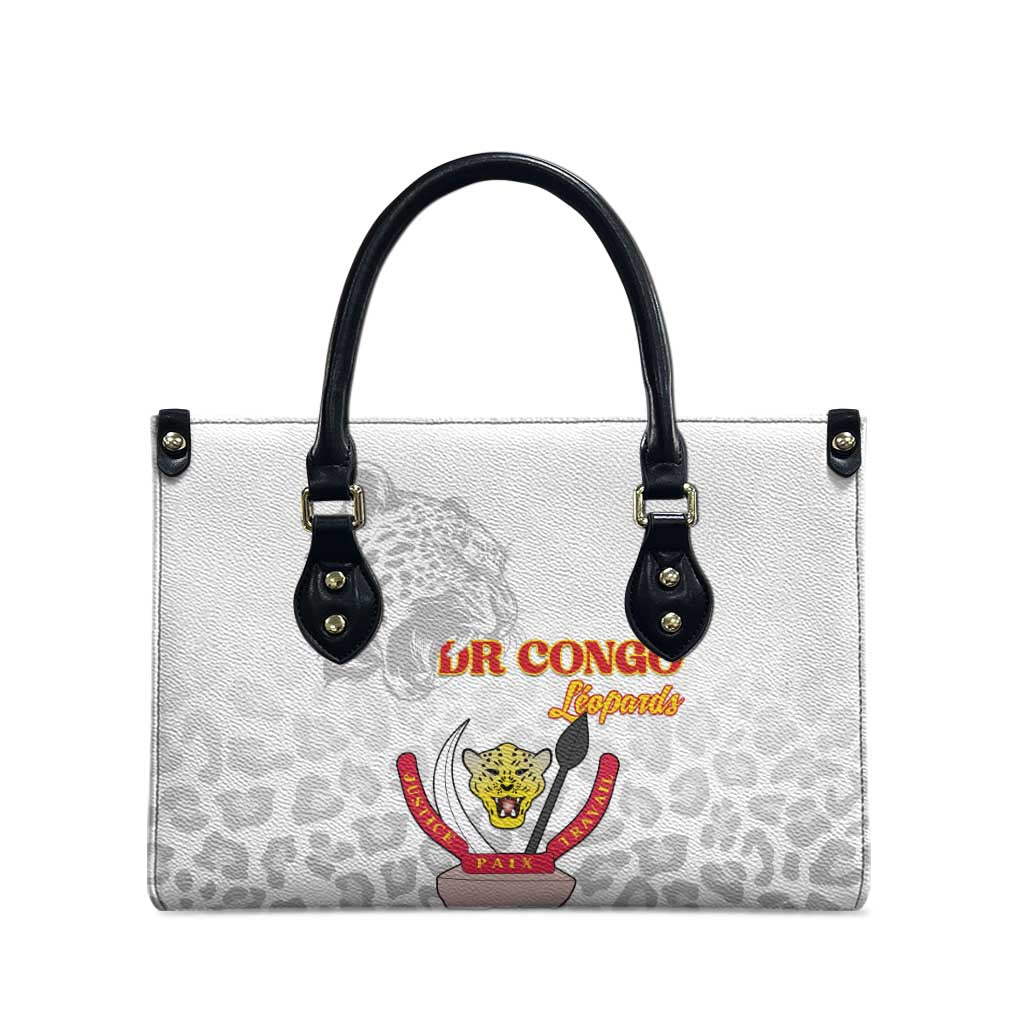 DR Congo Football Leather Bag Go Champions Leopards - White