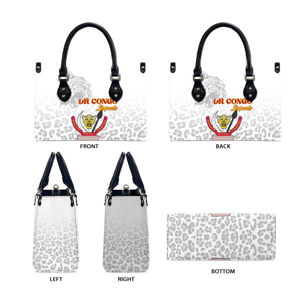 DR Congo Football Leather Bag Go Champions Leopards - White