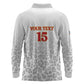 Afro DR Congo Football Custom Long Sleeve Polo Shirt Viva Les Leopards - White - African Pride