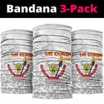Afro DR Congo Football Neck Gaiter Viva Les Leopards - White - African Pride