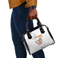 Afro DR Congo Football Shoulder Handbag Viva Les Leopards - White - African Pride