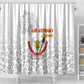 Afro DR Congo Football Shower Curtain Viva Les Leopards - White - African Pride
