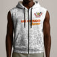 Afro DR Congo Football Custom Sleeveless Zip Hoodie Viva Les Leopards - White - African Pride