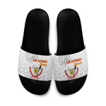 DR Congo Football Slide Sandals Go Champions Leopards - White