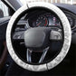 Afro DR Congo Football Steering Wheel Cover Viva Les Leopards - White - African Pride