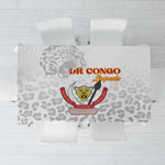 Afro DR Congo Football Tablecloth Viva Les Leopards - White - African Pride