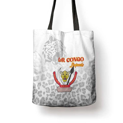 DR Congo Football Tote Bag Go Champions Leopards - White