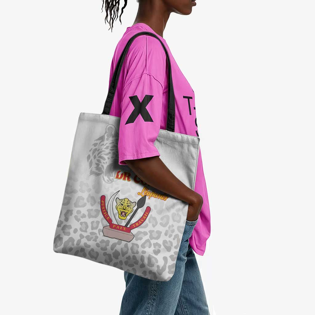 DR Congo Football Tote Bag Go Champions Leopards - White