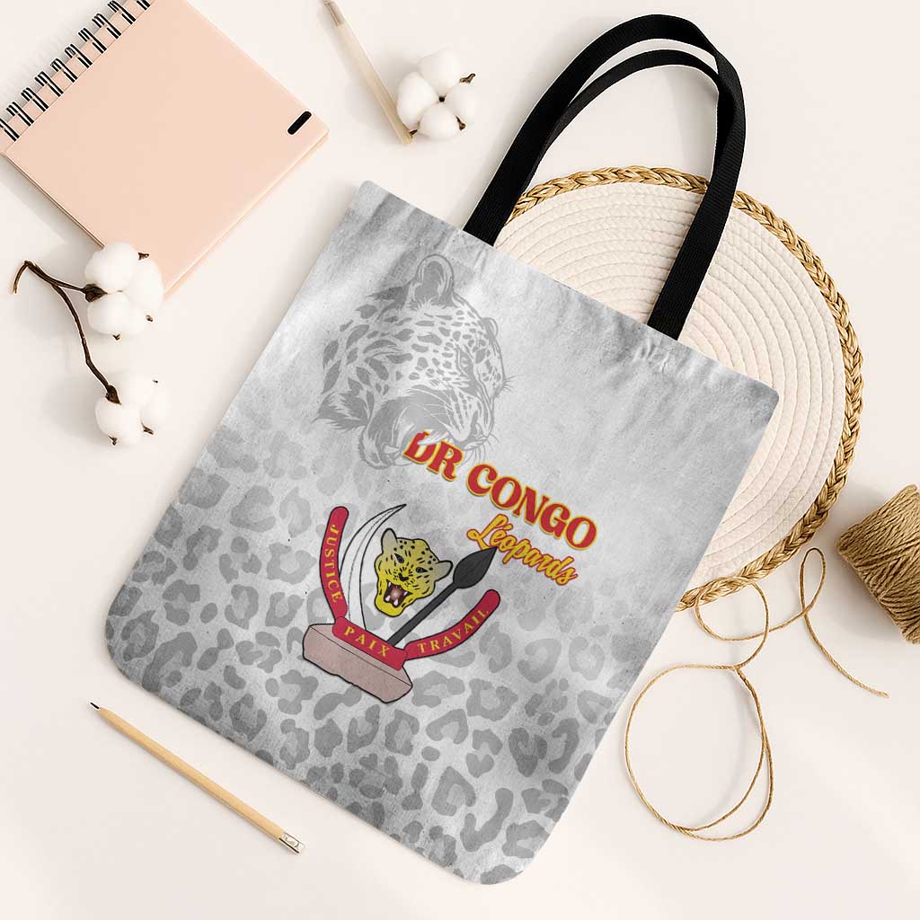 DR Congo Football Tote Bag Go Champions Leopards - White