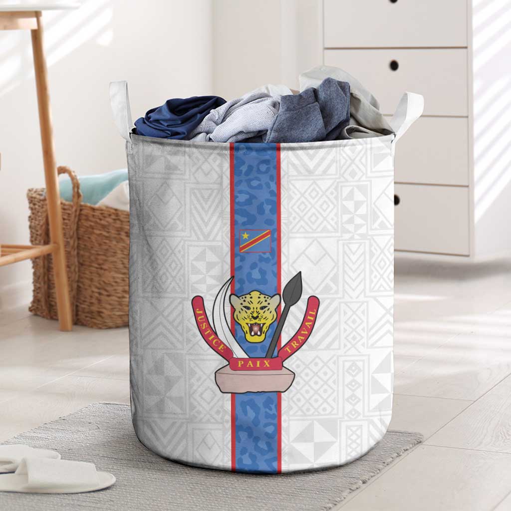 Afro DR Congo Football Laundry Basket Leopards Never Give Up - African Pride