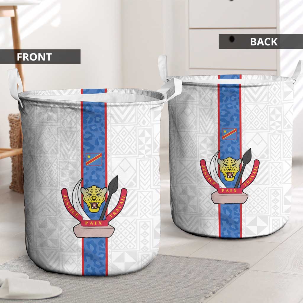 Afro DR Congo Football Laundry Basket Leopards Never Give Up - African Pride