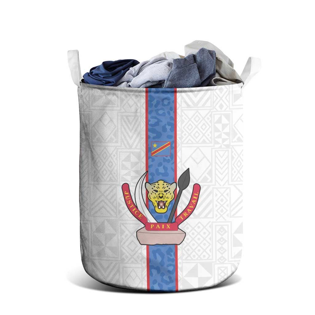 Afro DR Congo Football Laundry Basket Leopards Never Give Up - African Pride