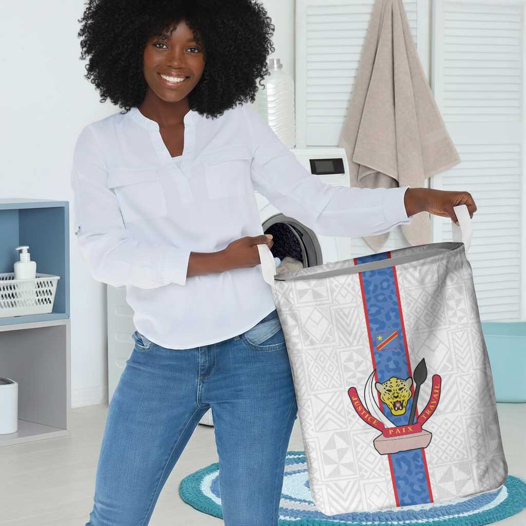 Afro DR Congo Football Laundry Basket Leopards Never Give Up - African Pride