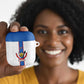DR Congo Football AirPods Case Leopards Mix Kuba Raffia Pattern