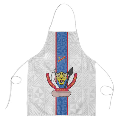 DR Congo Football Apron Leopards Mix Kuba Raffia Pattern