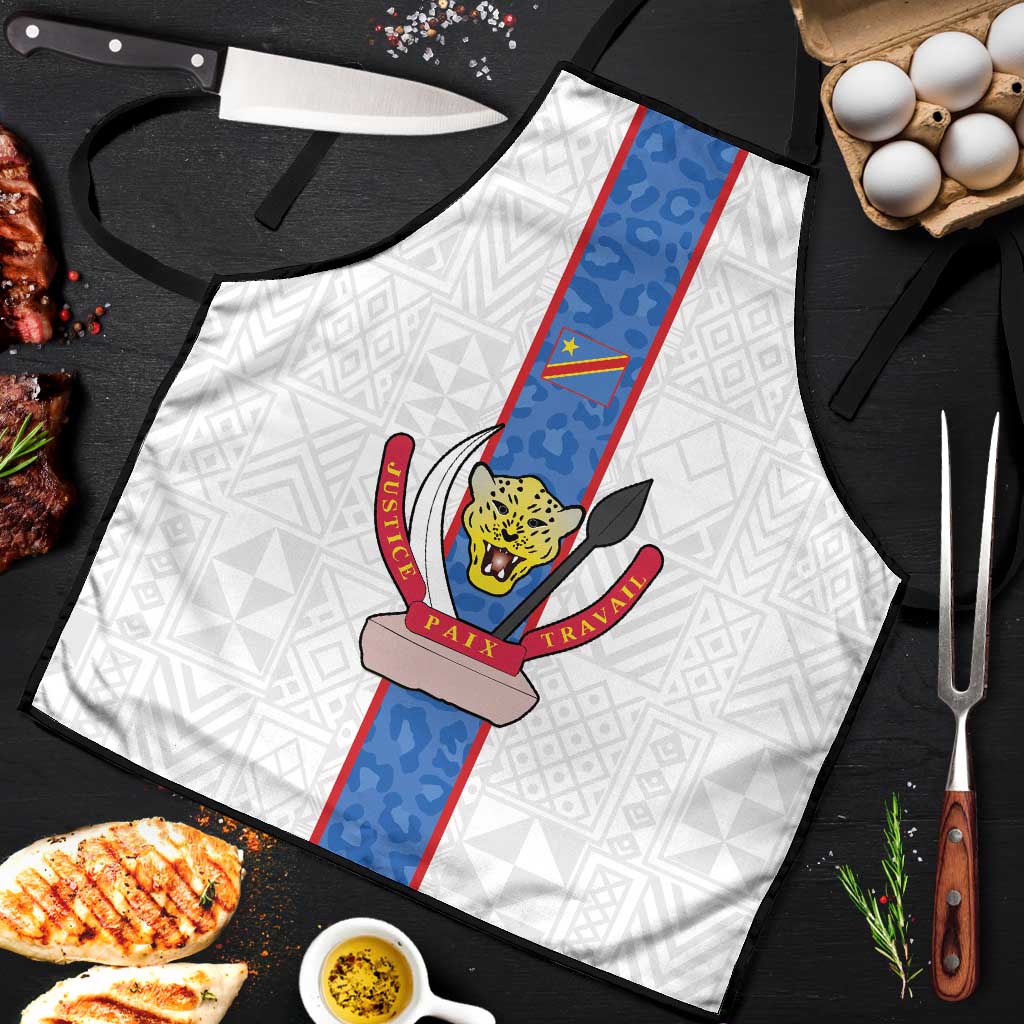 DR Congo Football Apron Leopards Mix Kuba Raffia Pattern