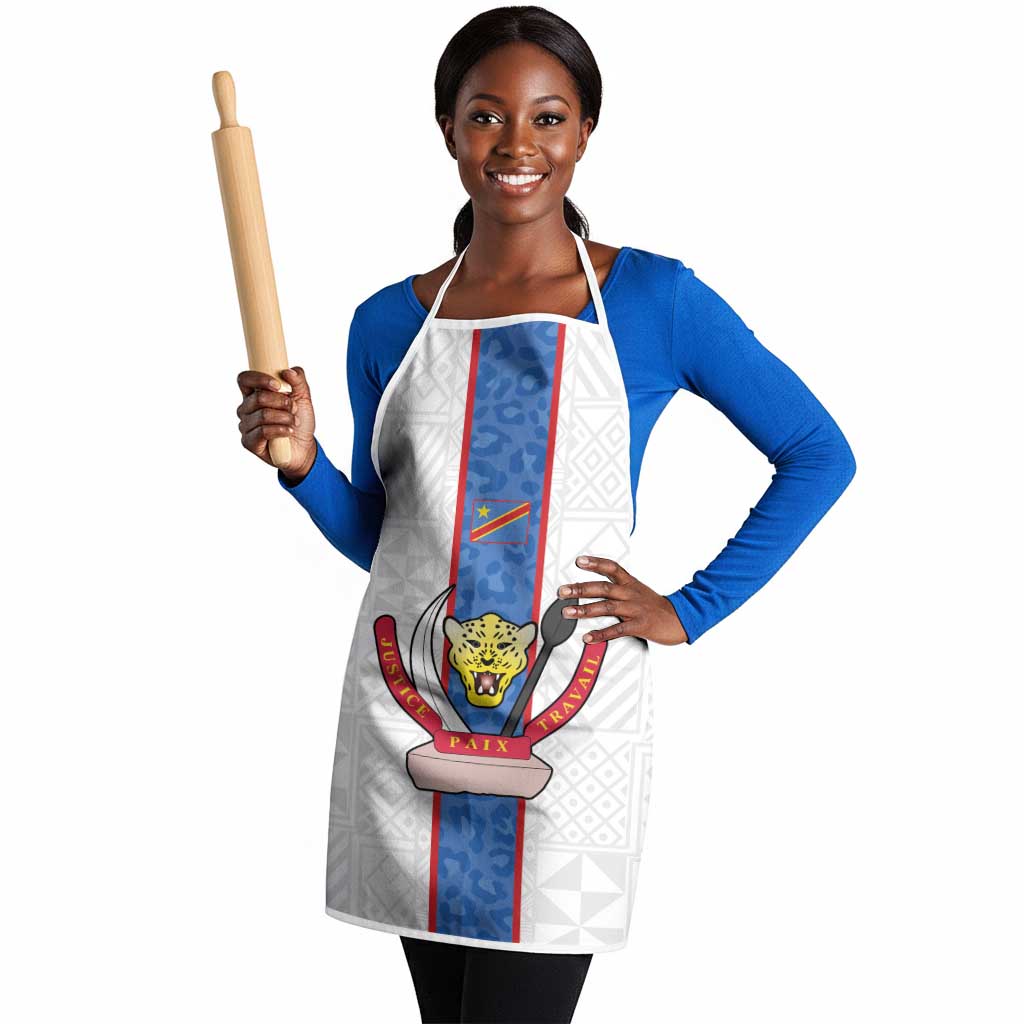 DR Congo Football Apron Leopards Mix Kuba Raffia Pattern