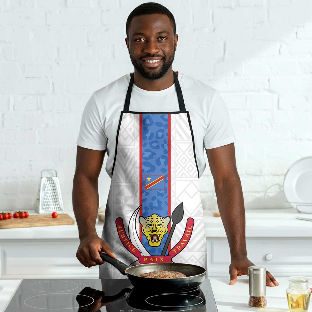 DR Congo Football Apron Leopards Mix Kuba Raffia Pattern