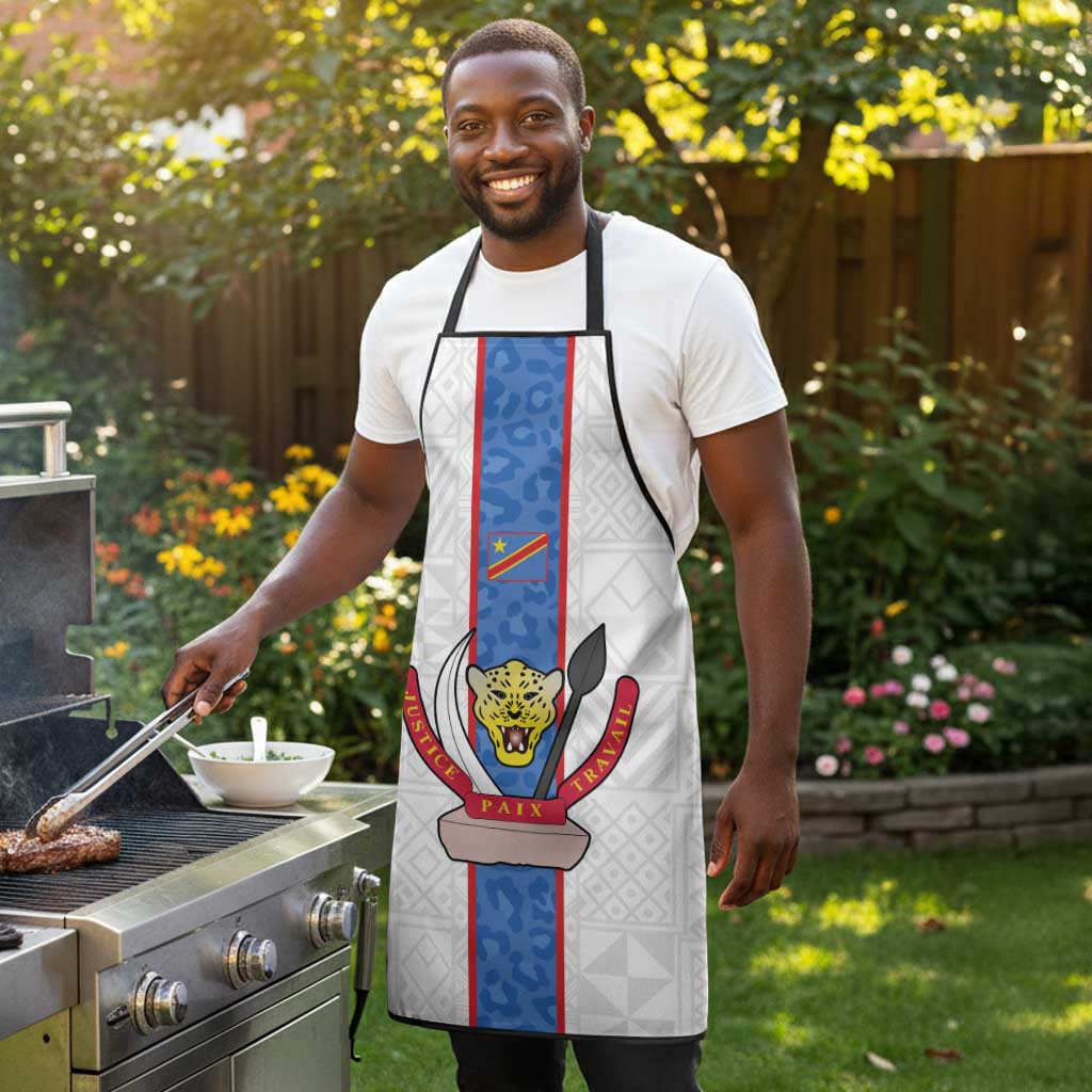 DR Congo Football Apron Leopards Mix Kuba Raffia Pattern