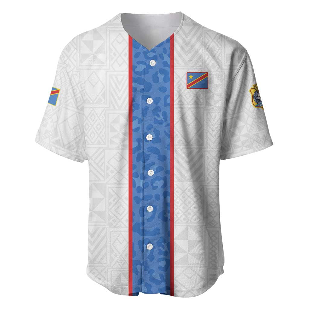 Afro DR Congo Football Custom Baseball Jersey Leopards Never Give Up LT15