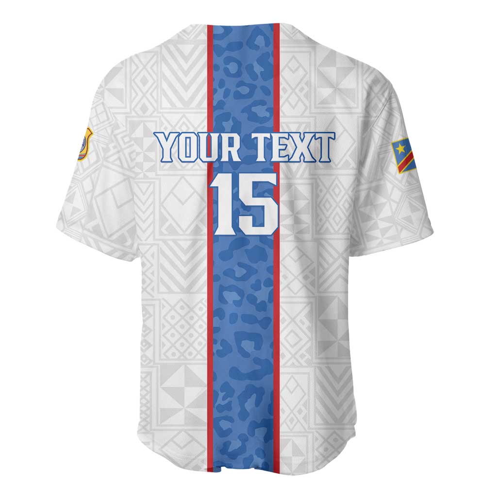 Afro DR Congo Football Custom Baseball Jersey Leopards Never Give Up LT15