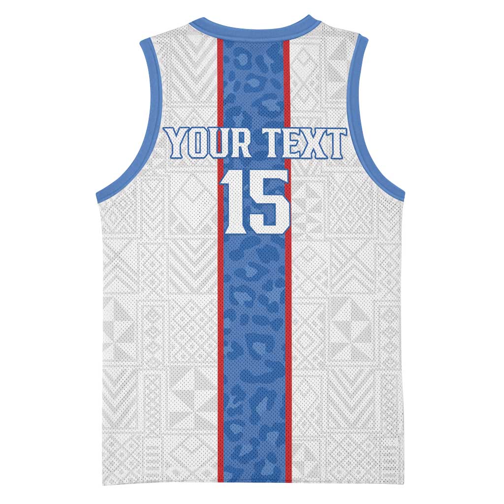 Afro DR Congo Football Custom Basketball Jersey Leopards Never Give Up - African Pride