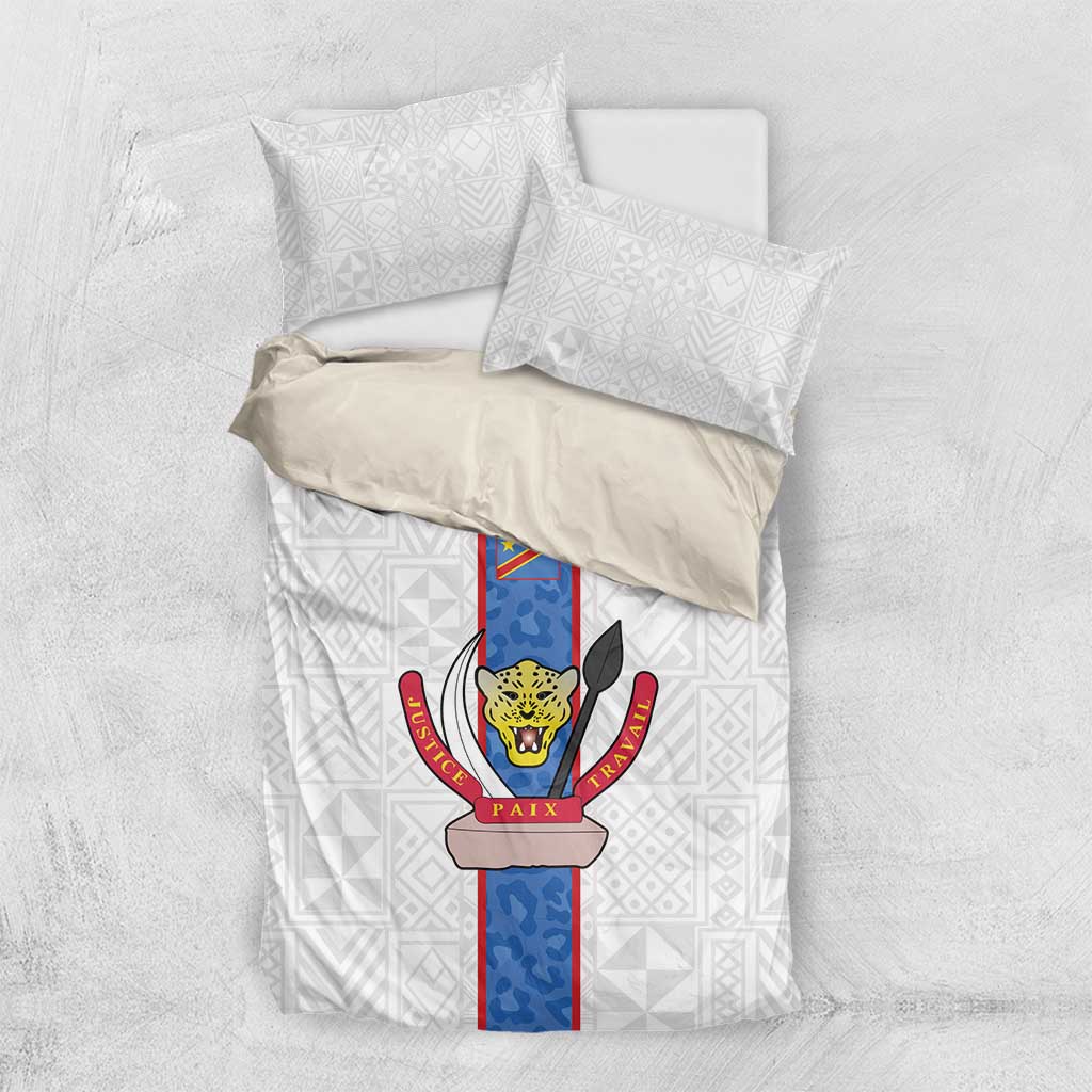 Afro DR Congo Football Bedding Set Leopards Never Give Up - African Pride