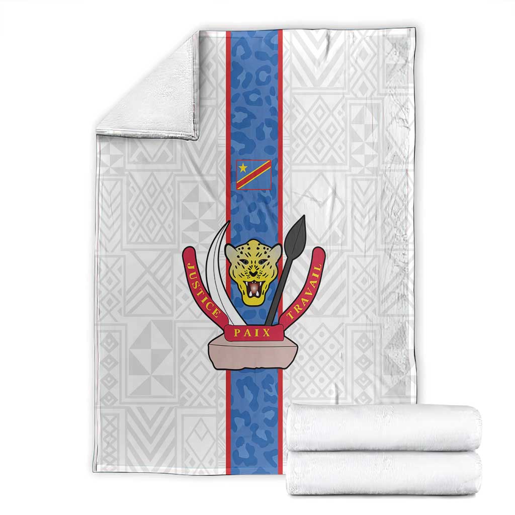 Afro DR Congo Football Blanket Leopards Never Give Up - African Pride