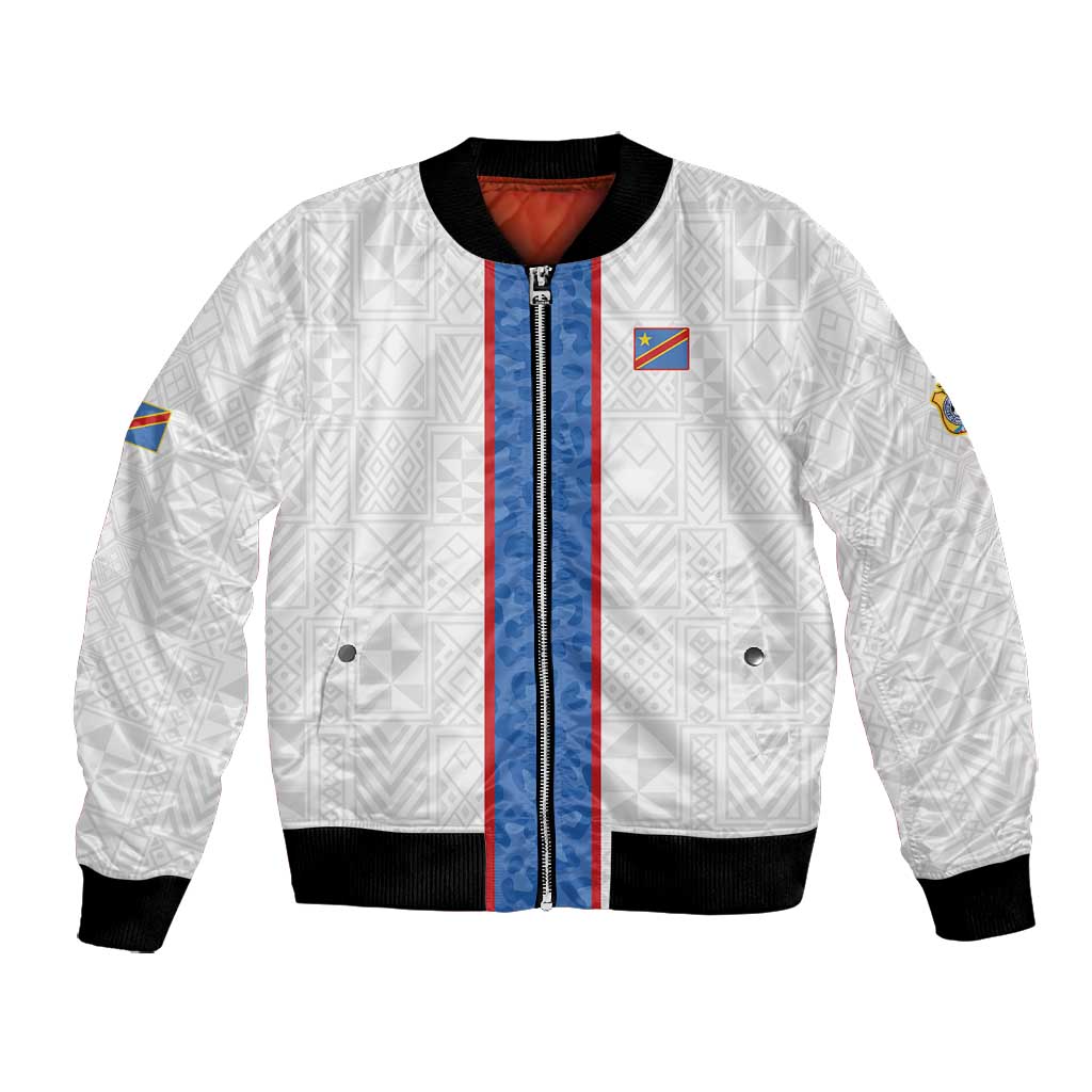 Afro DR Congo Football Custom Bomber Jacket Leopards Never Give Up - African Pride