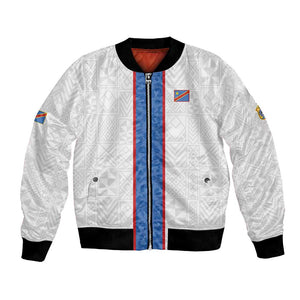 Afro DR Congo Football Custom Bomber Jacket Leopards Never Give Up - African Pride