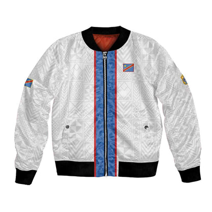 Afro DR Congo Football Custom Bomber Jacket Leopards Never Give Up - African Pride