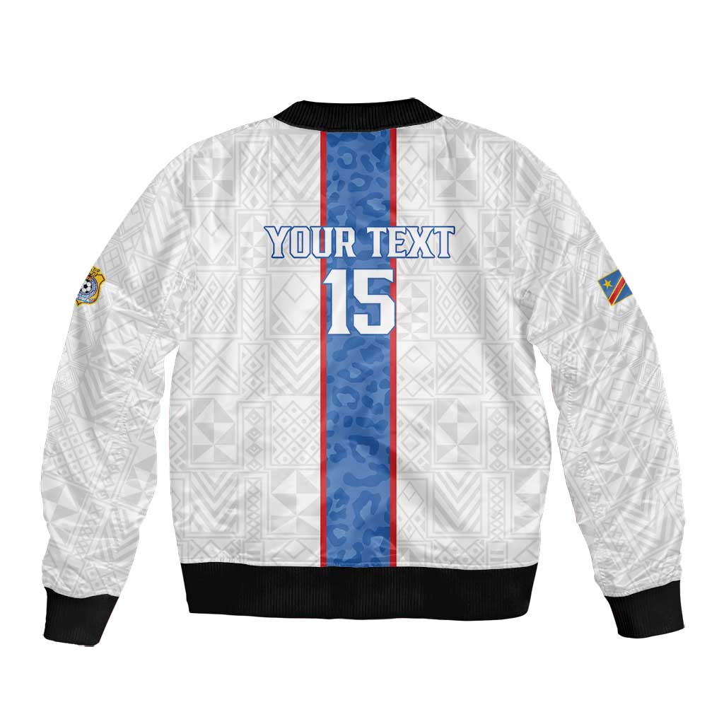 Afro DR Congo Football Custom Bomber Jacket Leopards Never Give Up - African Pride