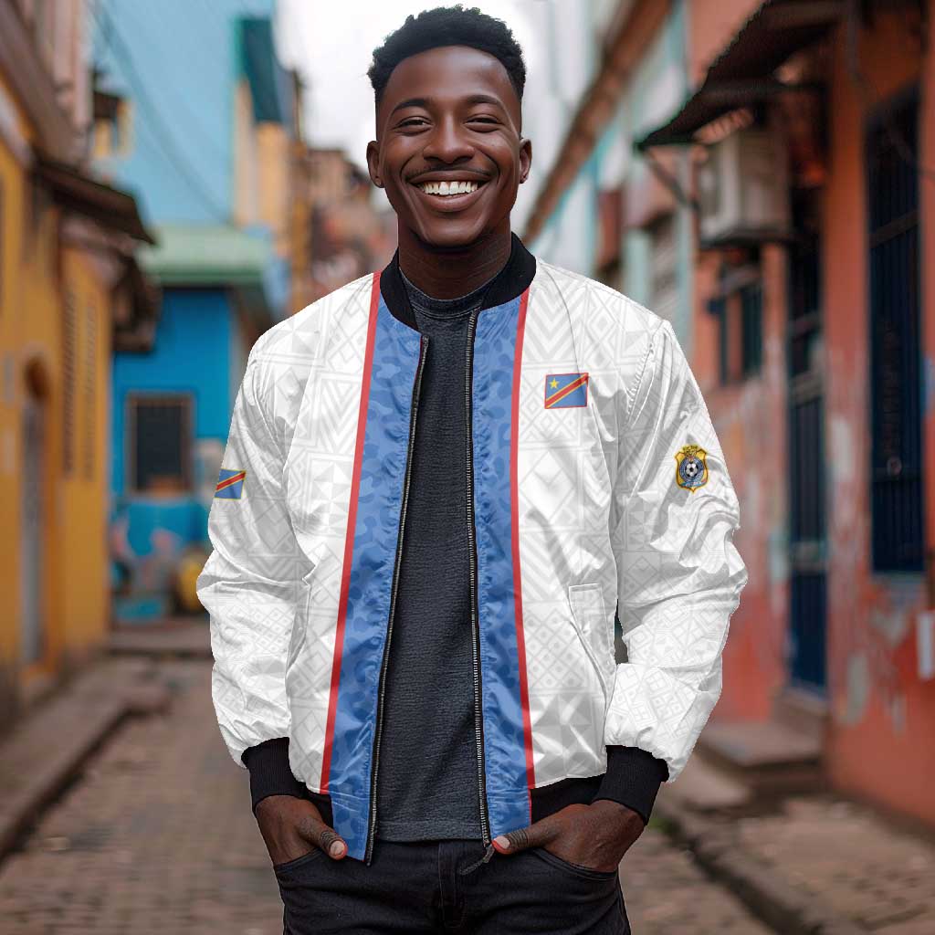 Afro DR Congo Football Custom Bomber Jacket Leopards Never Give Up - African Pride