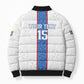 Custom DR Congo Football Bomber Puffer Jacket Leopards Mix Kuba Raffia Pattern