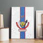 Afro DR Congo Football Canvas Wall Art Leopards Never Give Up - African Pride