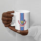 Custom DR Congo Football Ceramic Mug Leopards Mix Kuba Raffia Pattern