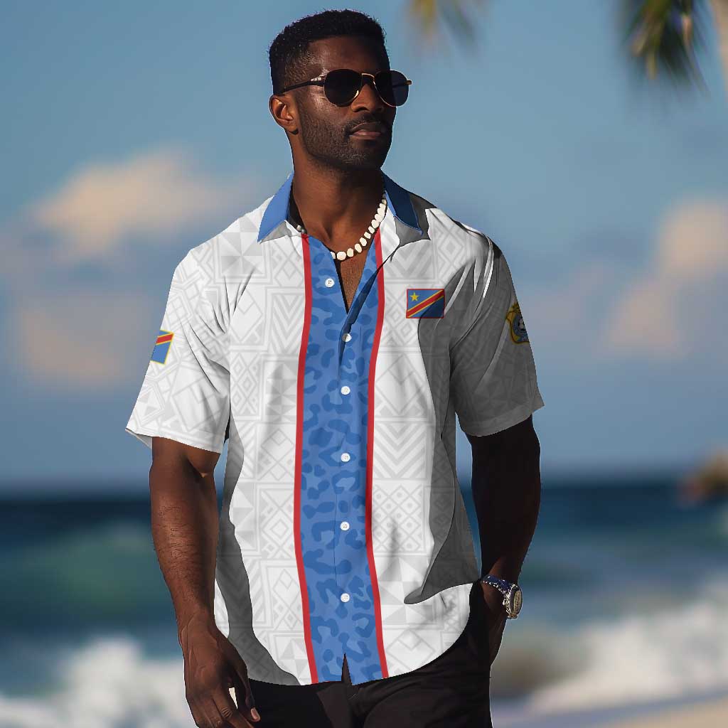 Afro DR Congo Football Custom Hawaiian Shirt Leopards Never Give Up LT15