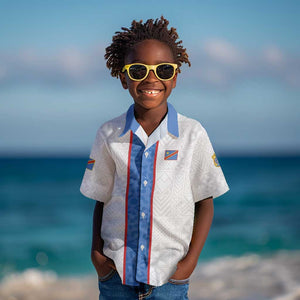 Afro DR Congo Football Custom Kid Hawaiian Shirt Leopards Never Give Up LT15
