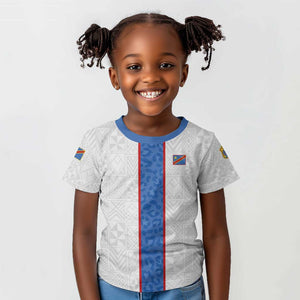 Afro DR Congo Football Custom Kid T shirt Leopards Never Give Up LT15