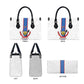 DR Congo Football Leather Bag Leopards Mix Kuba Raffia Pattern