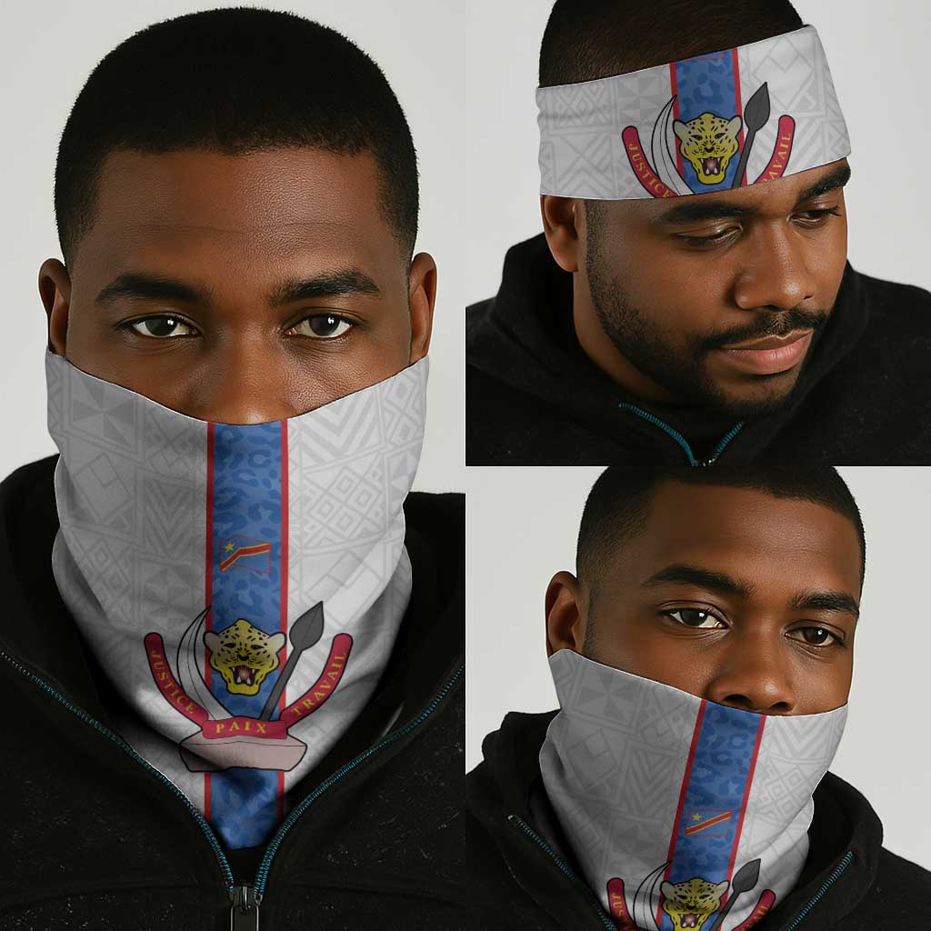 Afro DR Congo Football Neck Gaiter Leopards Never Give Up - African Pride