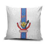 DR Congo Football Pillow Cover Leopards Mix Kuba Raffia Pattern