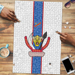 DR Congo Football Puzzle Leopards Mix Kuba Raffia Pattern