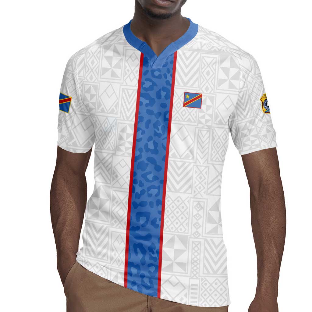 Afro DR Congo Football Custom Rugby Jersey Leopards Never Give Up LT15