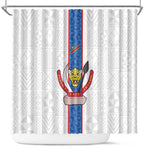 Afro DR Congo Football Shower Curtain Leopards Never Give Up - African Pride
