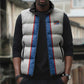 Custom DR Congo Football Sleeveless Puffer Jacket Leopards Mix Kuba Raffia Pattern