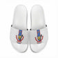 DR Congo Football Slide Sandals Leopards Mix Kuba Raffia Pattern