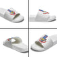 DR Congo Football Slide Sandals Leopards Mix Kuba Raffia Pattern